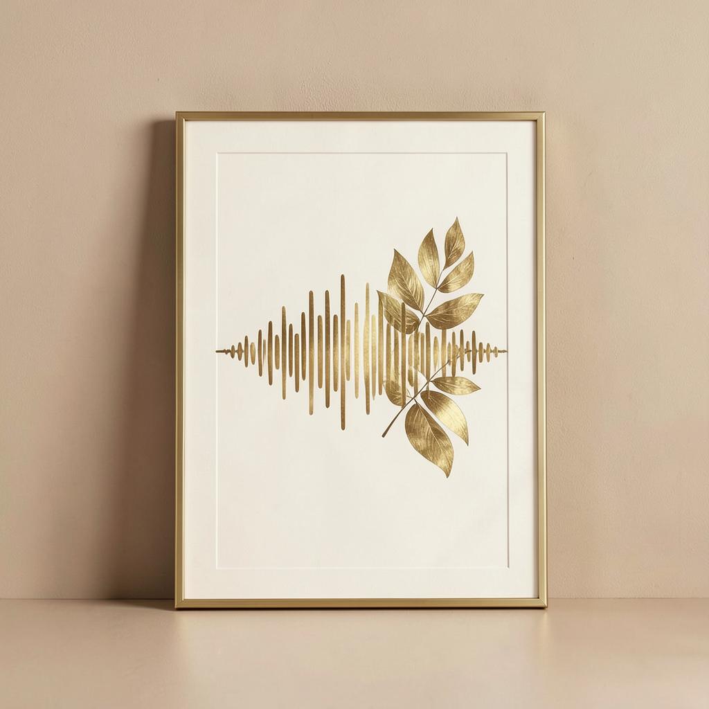Aunt Flow — Gold Soundwave Print — Emani merchandise